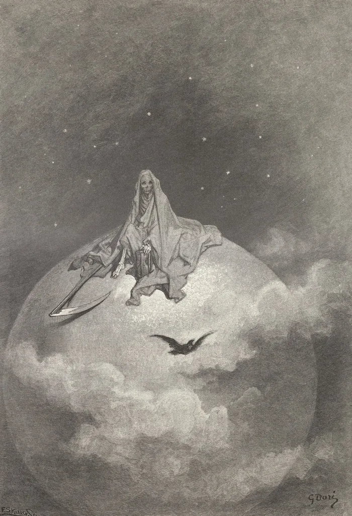 Gustave Doré's illustration for Poe's "The Raven"